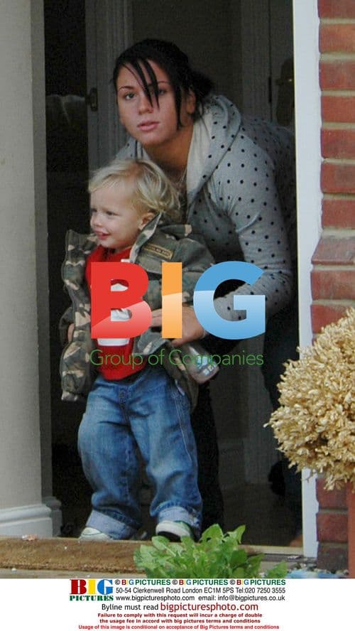 Jade Goody's nanny outside Essex home