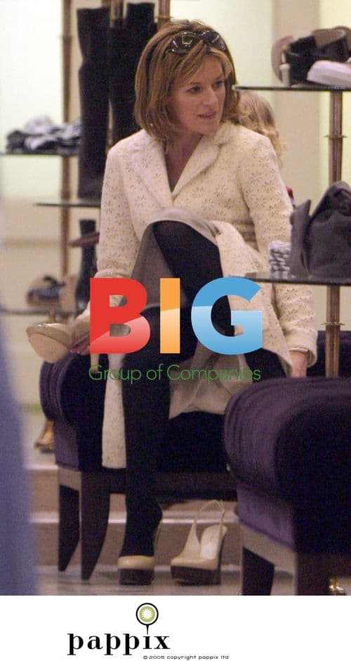 Andrea Catherwood shopping for shoes