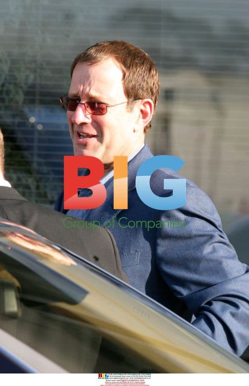 Eddie Jordan and Richard Desmond at Stansted Airport