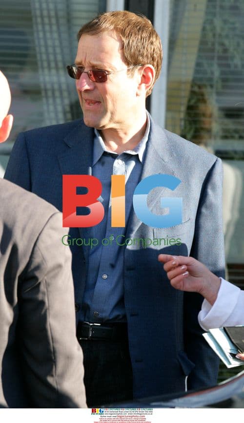 Eddie Jordan and Richard Desmond at Stansted Airport