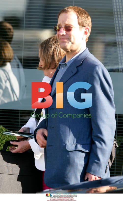 Eddie Jordan and Richard Desmond at Stansted Airport