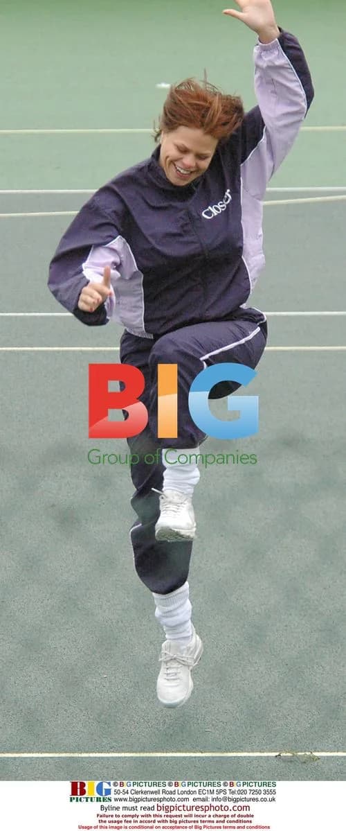 Jade Goody Warming Up for Netball