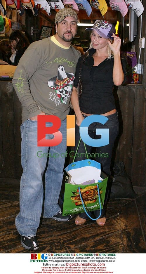 Joey Fatone and Kim Johnson Shop at Ed Hardy