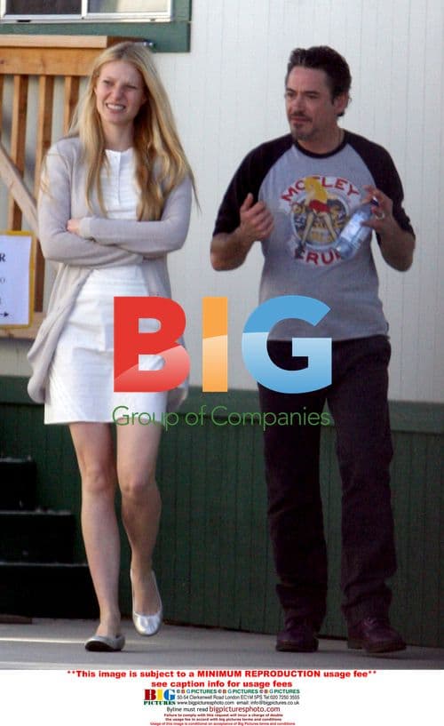 Gwyneth Paltrow Leaves 'Dirty Tricks' Set with Robert Downey Jr.