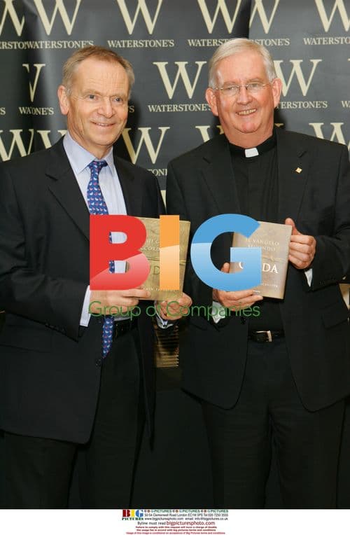 Jeffrey Archer and Francis J Moloney sign "The Gospel According to Judas"