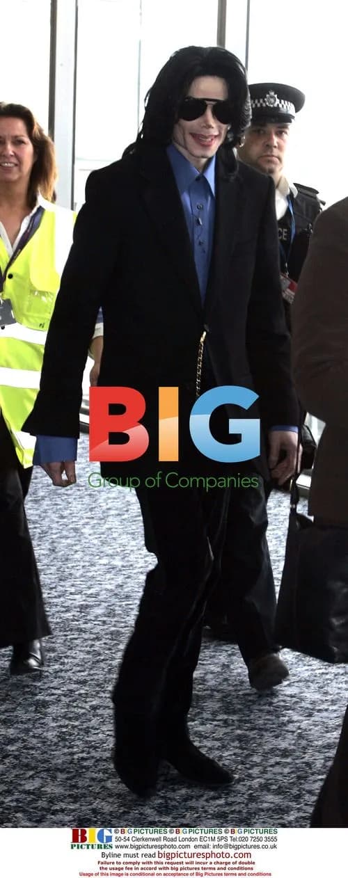 Michael Jackson departs London airport