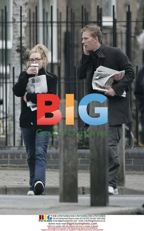 Billie Piper and Laurence Fox Have Morning Coffee