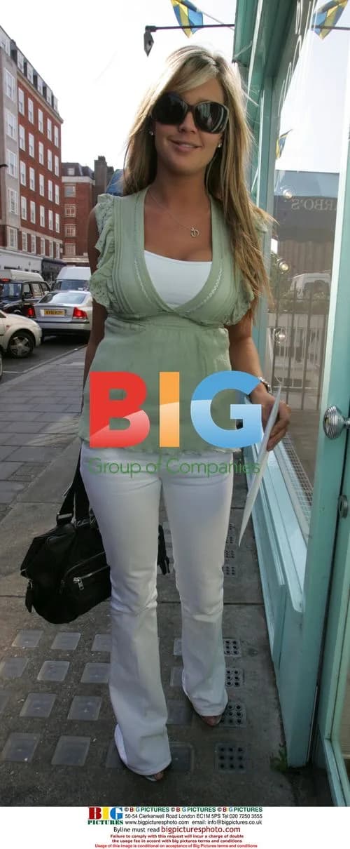 Danielle Lloyd Leaving Cipriani Restaurant