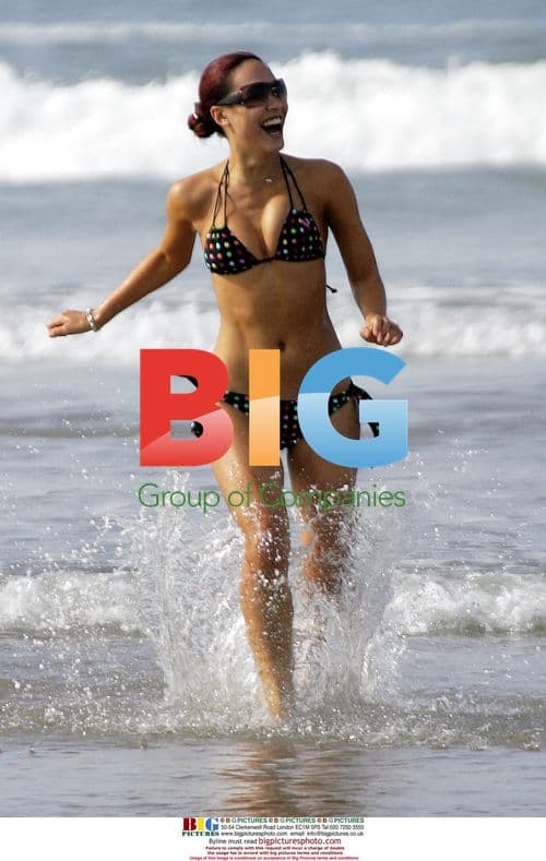 Myleene Klass Relaxes on the Beach in Spain