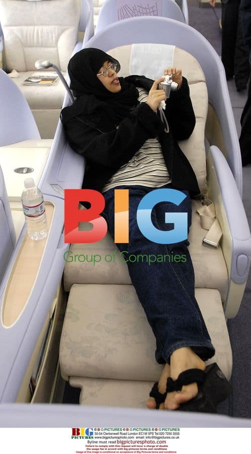 Shermin Ahmed in First Class Seat on Airbus A380