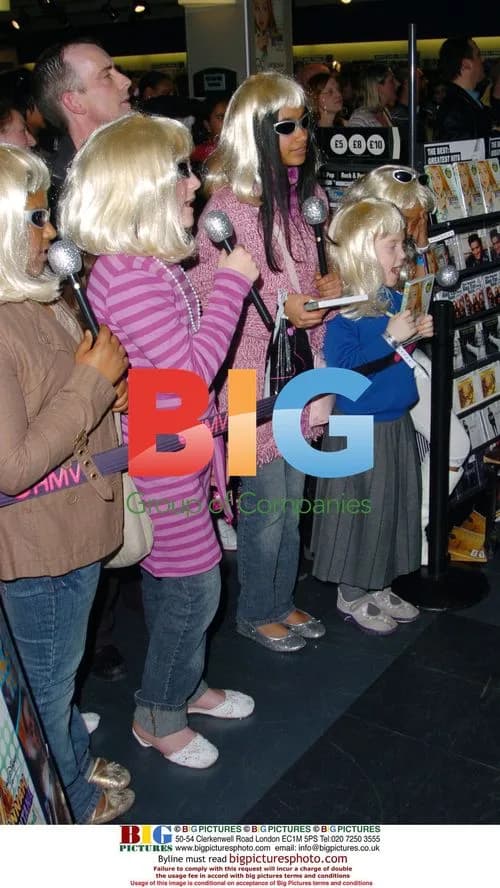 Miley Cyrus at HMV store