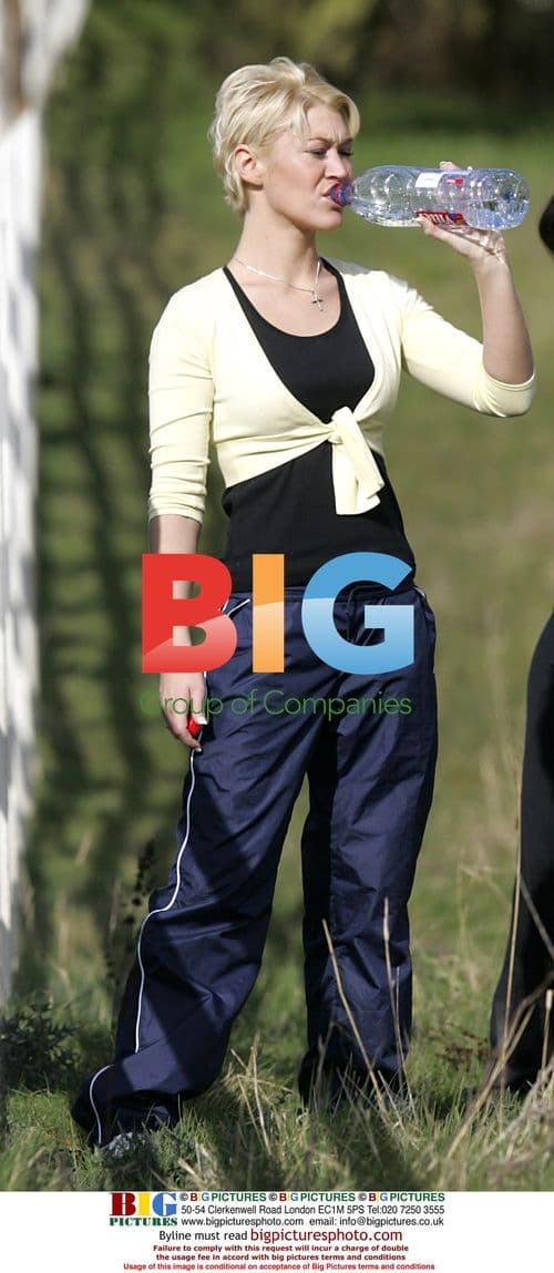 Jo O'Meara Out for a Jog with Friend