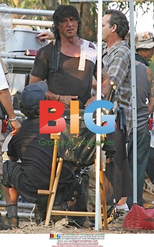 Sylvester Stallone on Rambo 3 Set