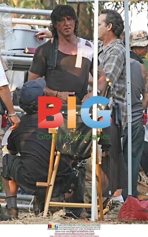 Sylvester Stallone on Rambo 3 Set