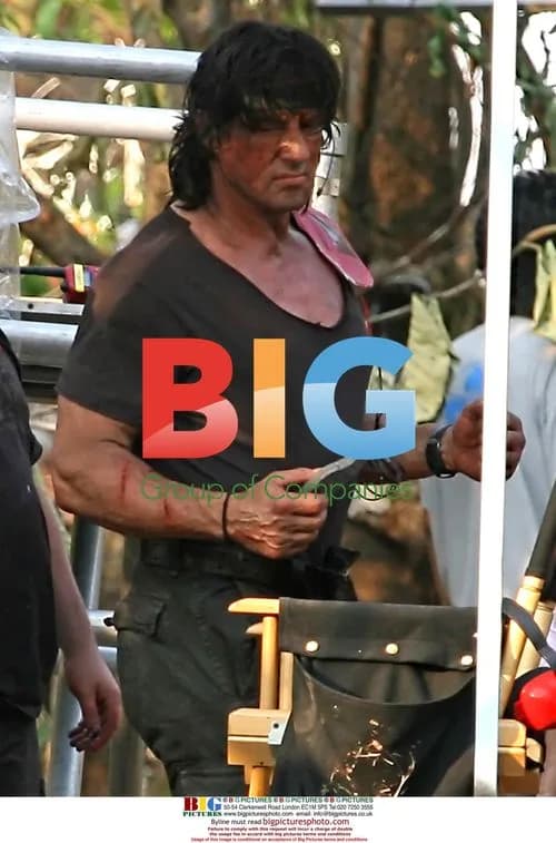 Sylvester Stallone on the set of Rambo (2008)