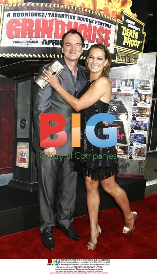 Quentin Tarantino and ZoÔ Bell at "Grindhouse" Premiere