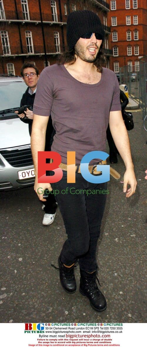 Russell Brand Arriving at Maddox Club After Show