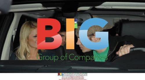 Paris Hilton and Josh Henderson leaving club