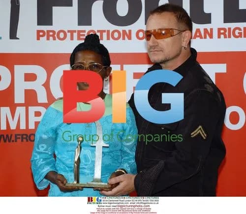 Bono and Queen Rania Present Front Line Award