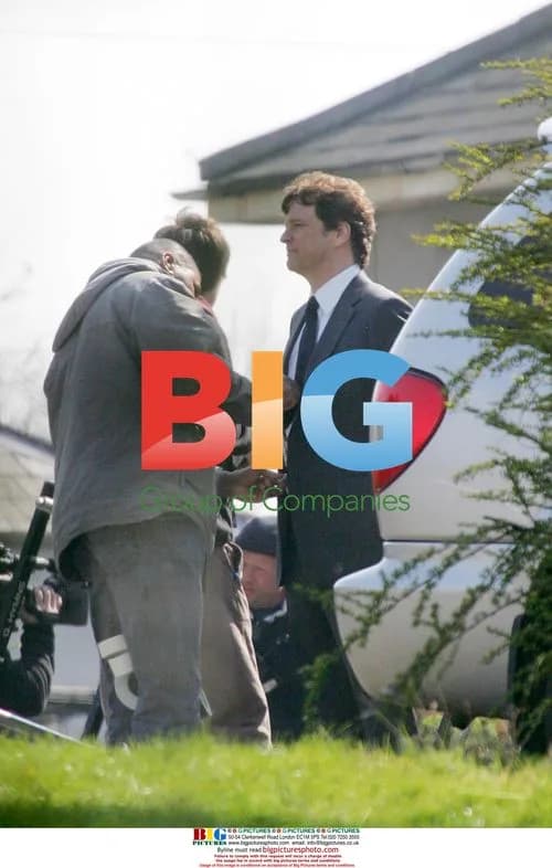 Colin Firth on Set of 'St Trinians'