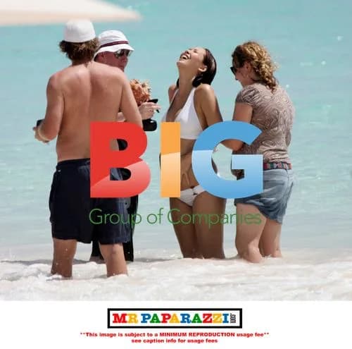 Pregnant Myleene Klass in Bahamas Swimwear Shoot
