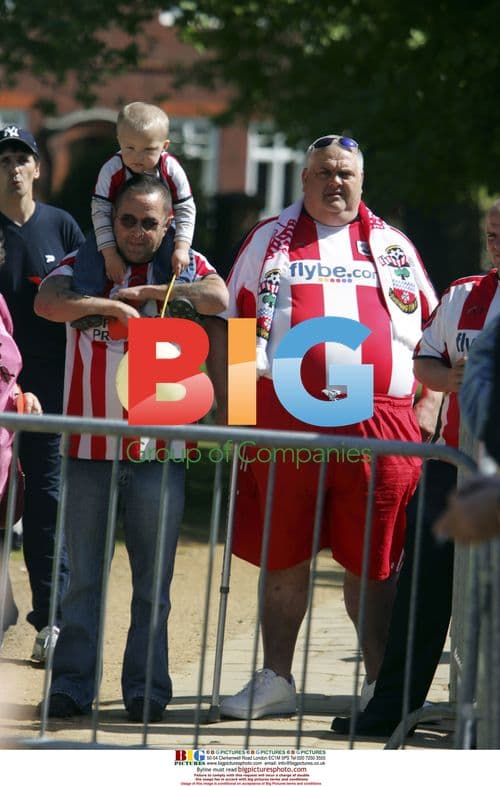 Fans at Alan Ball's Funeral