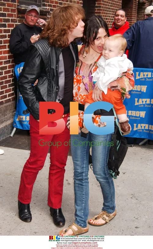 Ben Kweller Family Arriving at Letterman Show