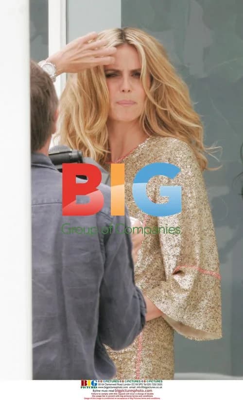Heidi Klum Modeling Magazine Spread in Malibu