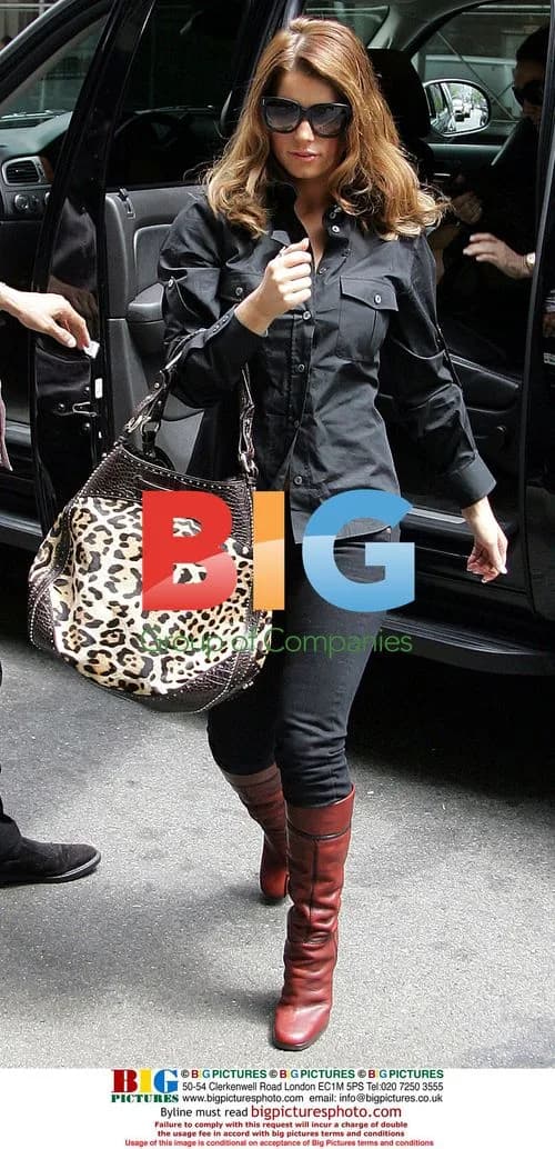 Jessica Simpson in Leopard Bag and Boots
