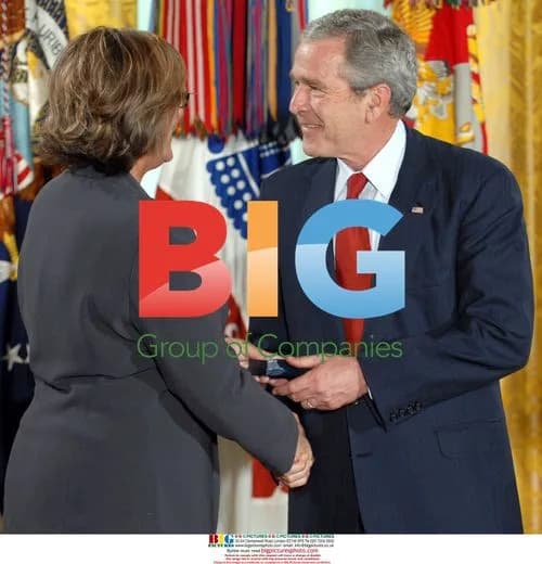 Bush Greets Cindy Bjerke at Mil Spouse Day