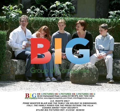 PM Blair and Family Holiday in Italy