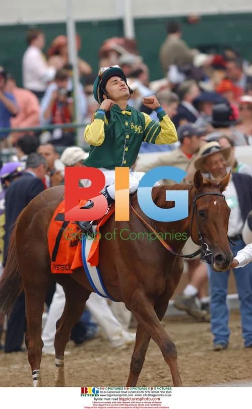Jockey Rafael Bejarano and Hystericalady at Kentucky Derby