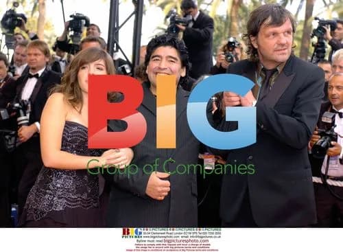 Maradona with Dalma and Kusturica at Cannes