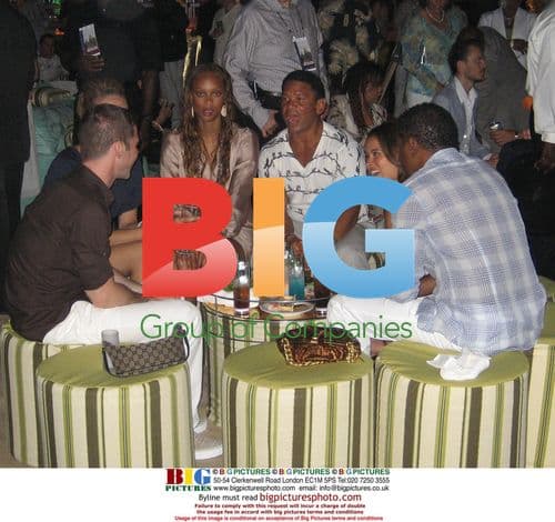 Tyra Banks, Benny Medina, Babyface at Cove Hotel Opening