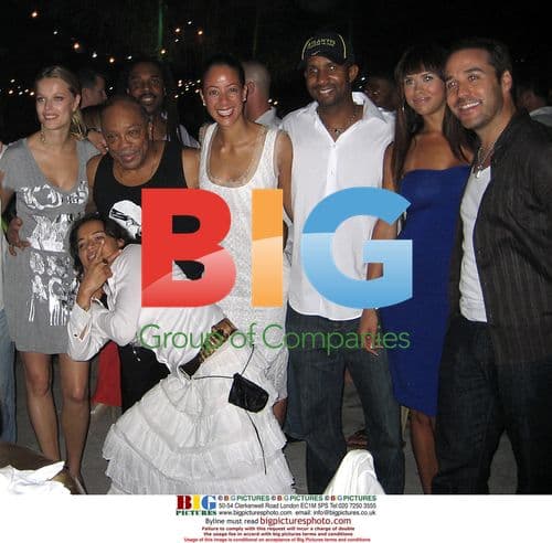 Helena, Quincy Jones, Jeremy Pivens and Michelle Rodriguez at The Cain on The Cove Hotel Opening