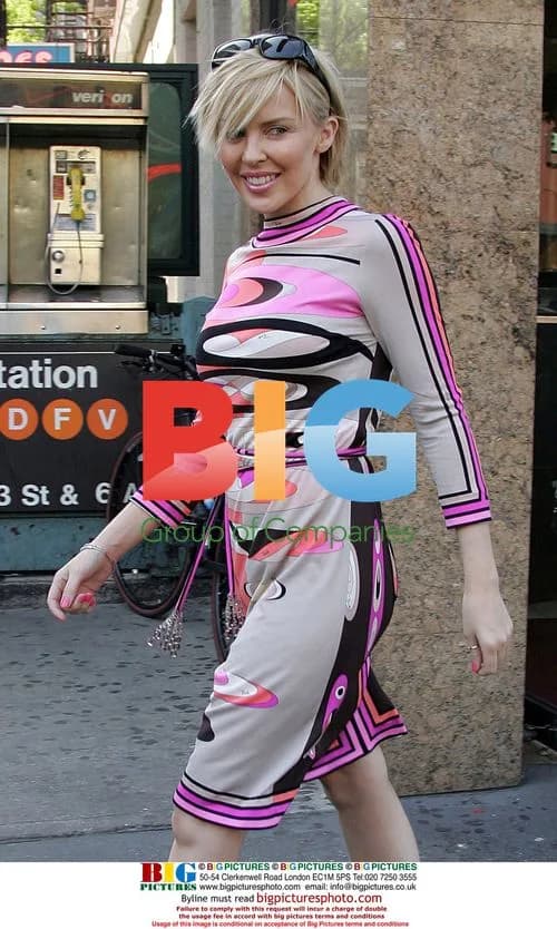 Kylie Minogue in Colorful Dress