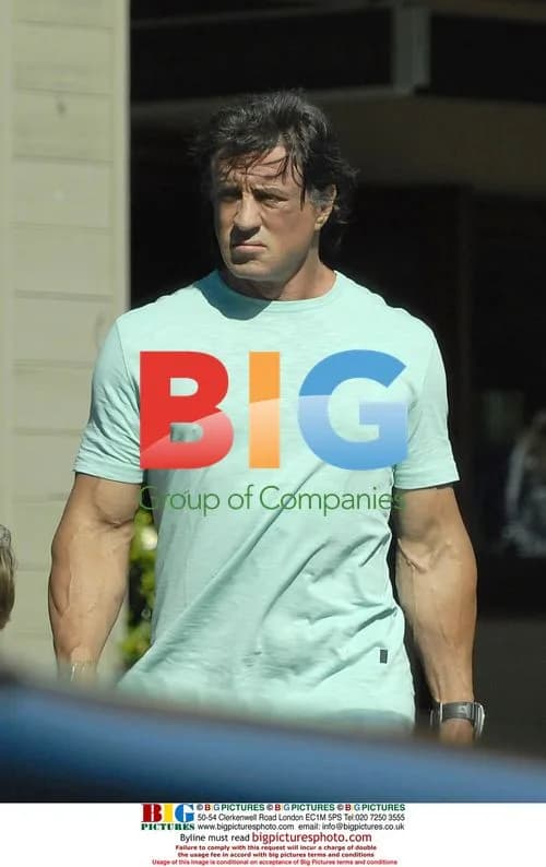 Sly Stallone Takes Family to Lunch in Bel Air