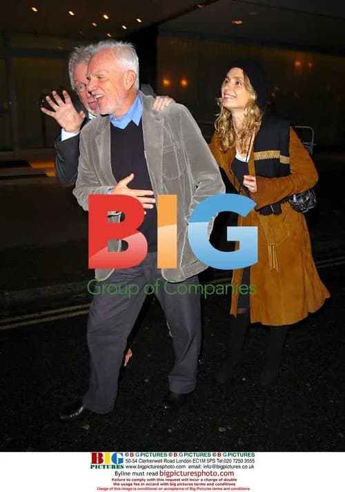 Malcolm McDowell and Maryam d'Abo leave Sanderson event