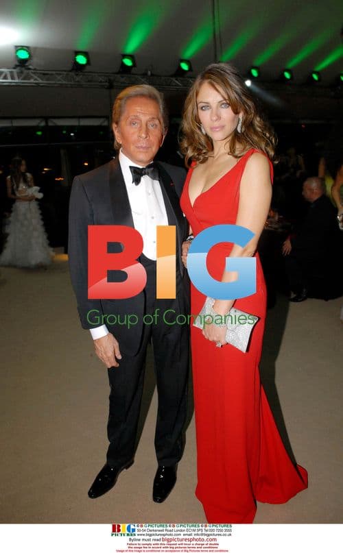 Valentino and Liz Hurley at Valentino Chopard Party
