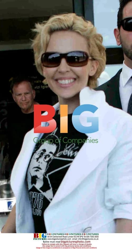 Kylie Minogue at Florence Airport