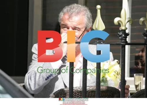 Terry Venables Eating Alone at Restaurant