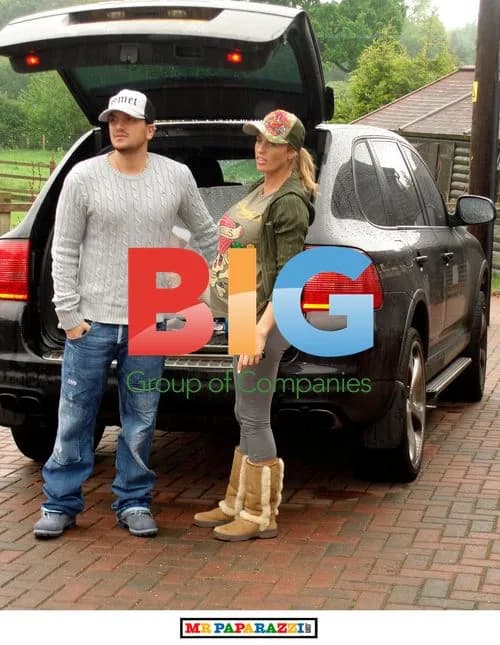 Jordan and Peter Andre Hug