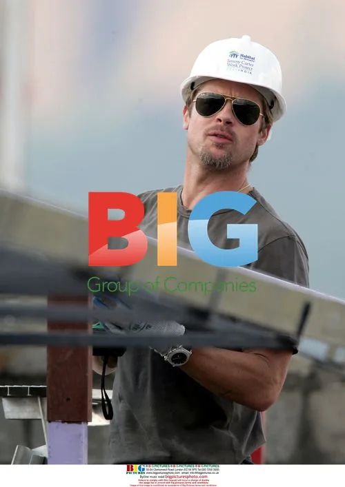 Brad Pitt builds houses with Habitat for Humanity in India