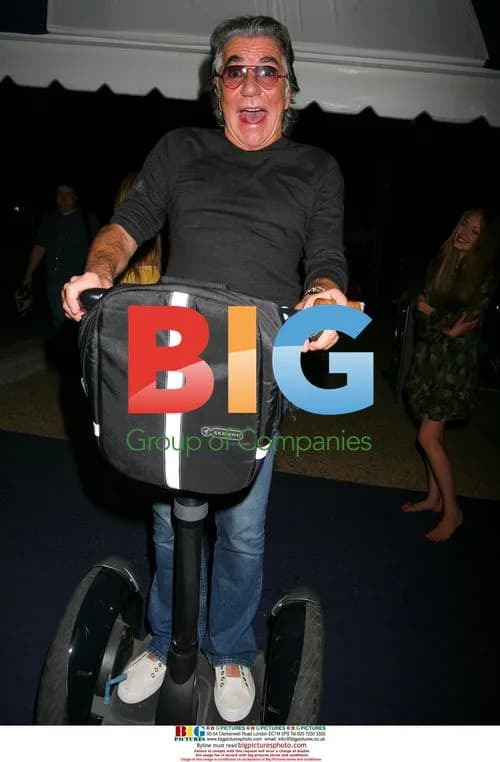 Roberto Cavalli Shows Guests How to Ride Segway