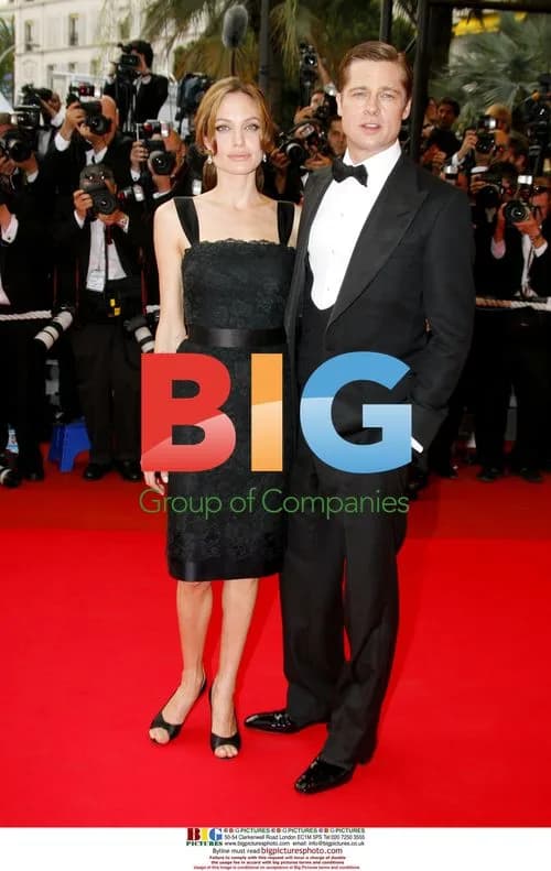 Angelina Jolie and Brad Pitt at "A Mighty Heart" premiere