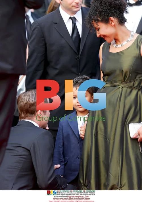 Mariane Pearl and Brad Pitt at "A Mighty Heart" premiere
