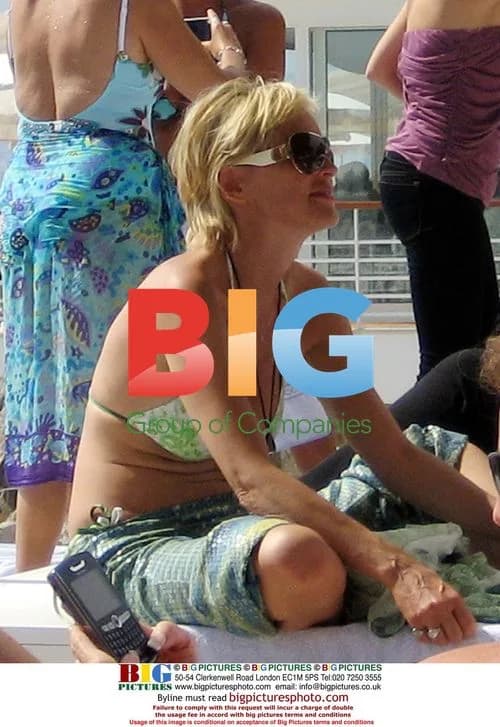 Sharon Stone by the pool, Cannes 2007