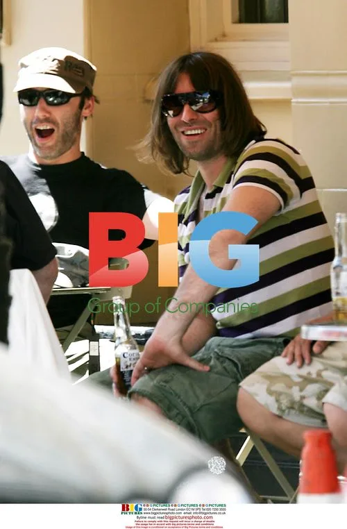 Liam Gallagher Enjoying a Beer with Friends