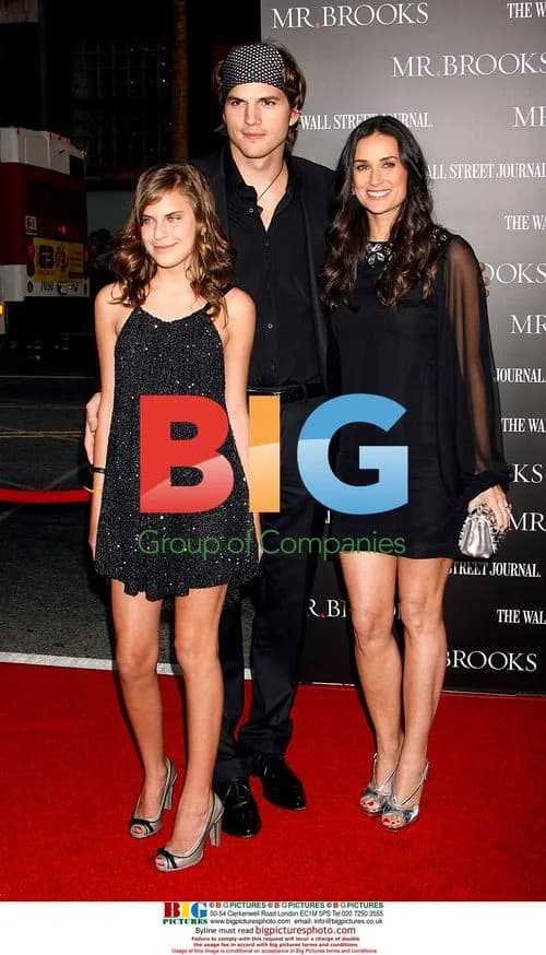Tallulah Belle Willis, Ashton Kutcher and Demi Moore at 'Mr. Brooks' Premiere