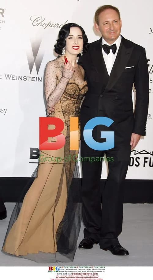 Dita Von Teese and John Demsey at AMFAR event